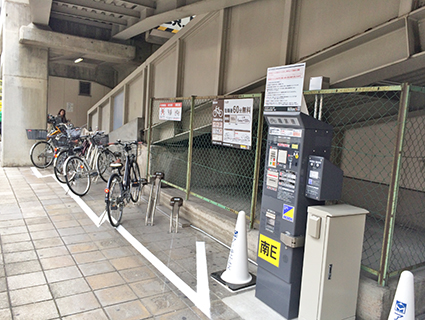 JR新田駅東口バイク駐輪場日本二輪車普及安全協会