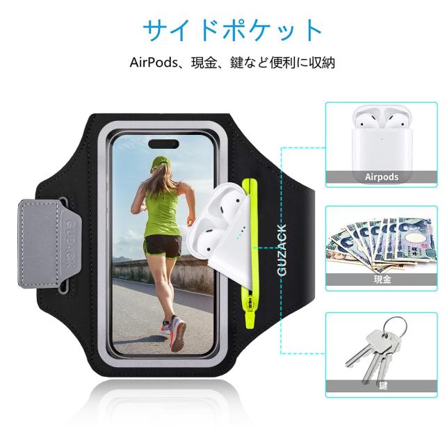 ランニングアームバンド スポーツ スマホ アームバンド 回転式 腕ホルダー 携帯 腕バンド 軽量 ジョギング 調節可 スマートフォン用アームバンド :COREMO+ - 通販 - Yahoo!ショッピング