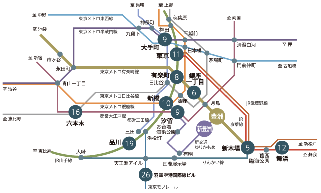 六本木一丁目と六本木駅は、近いように見えるけど・ホテルここから