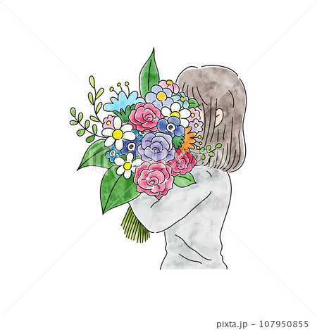 顔隠し 女の子イラスト - No: 24486119無料イラスト・フリー素材なら「イラストAC」