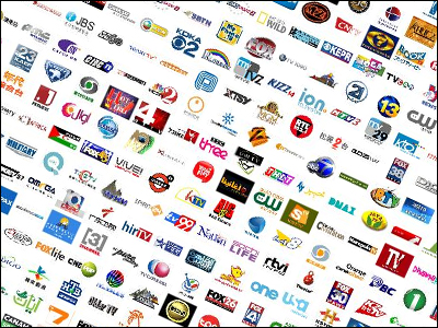 カラフルなテレビのロゴ