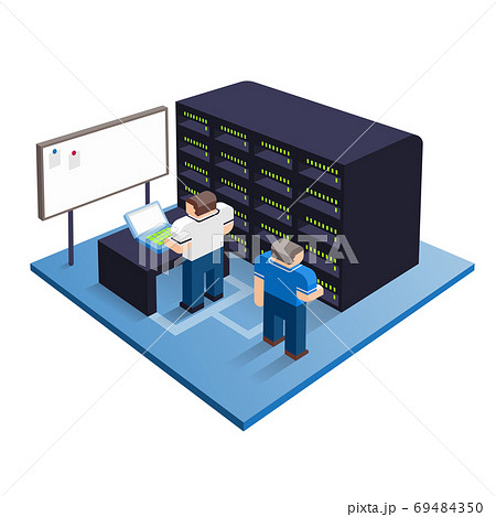 いろいろな色のサーバのイラストかわいいフリー素材集 いらすとや