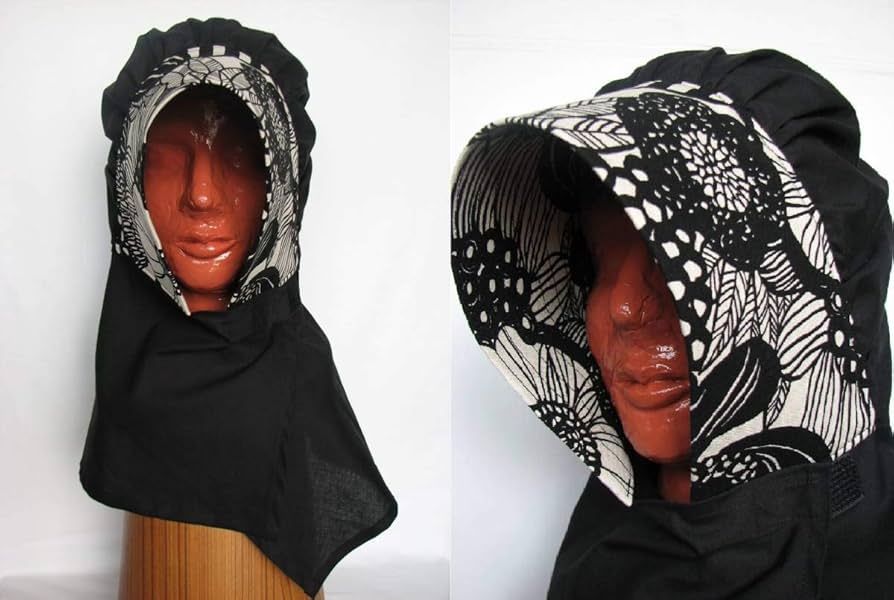 日除け帽子型紙不要つば付き帽子農作業用帽子ガーデニング用帽子Drawing tutorial chart Bucket hat forwomenhow to make a hat