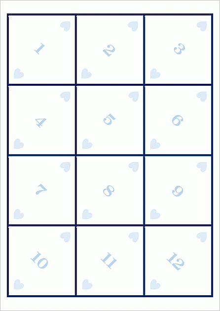 お食事会の席のクジ作り No.2: ツェツェの部屋