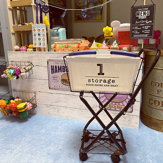 手作りおもちゃショッピングカート 100均グッズでリアルな作り ‣ めかぶかあちゃんのどんどこ子育て