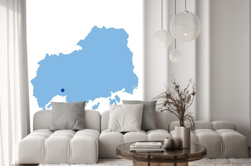 広島県の白地図イラスト無料素材集県庁所在地・市区町村名あり