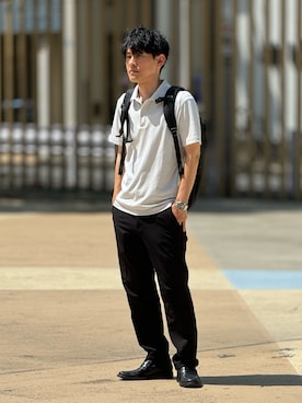 ニットポロシャツ」の着用コーディネート ユニクロ公式