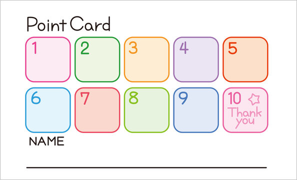 無料スタンプカード・ポイントカードテンプレートCanva