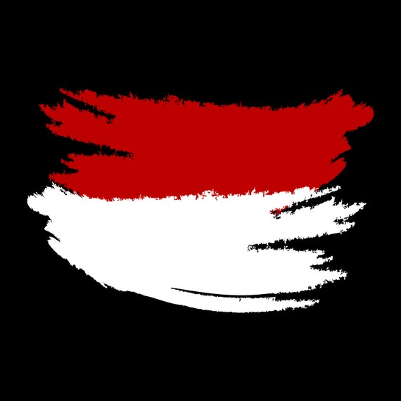 かわいいポーズするインドネシア国旗 丸型 のイラスト素材無料ダウンロード IllustCute