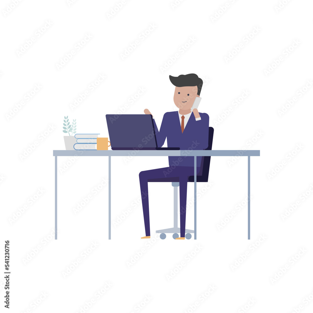 男女営業マン - ビジネスクリップアートフリー素材