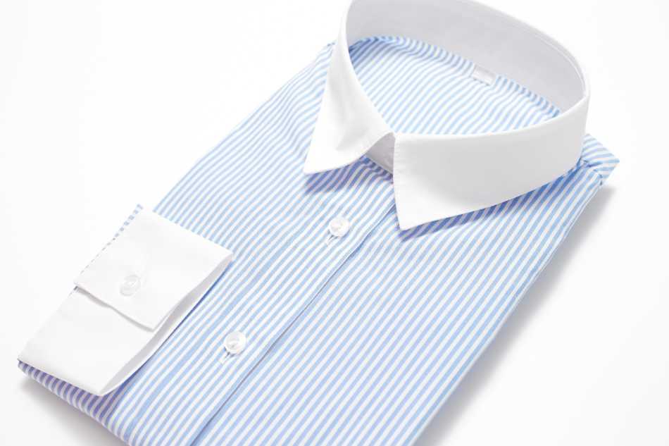 ロンドンストライプコットンドビー織りビジネスシャツ