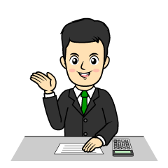 領収書を整理する経理のイラスト 見出しサイズ 右配置- 商用利用できる無料のフリーイラスト「ふりねこ素材」