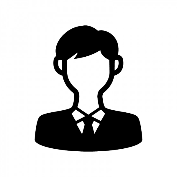 サラリーマン無料のAi・PNG白黒シルエットイラスト