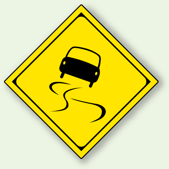 警告標識 スリップ注意 アルミ 一辺 450894-42- 安全用品・工事看板通販のサインモール