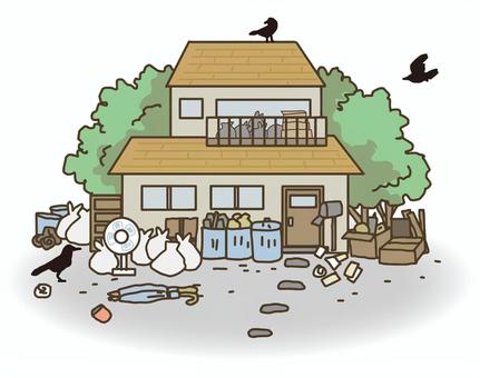 ゴミ部屋 イラスト480 無料画像