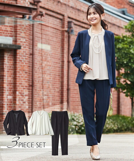 ノーカラーのネイビージャケットで夏のお仕事服をモダンにアップデート！気温28℃6 7 金50代の毎日コーデWeb eclat50代女性のためのファッション、ビューティ、ライフスタイル最新情報