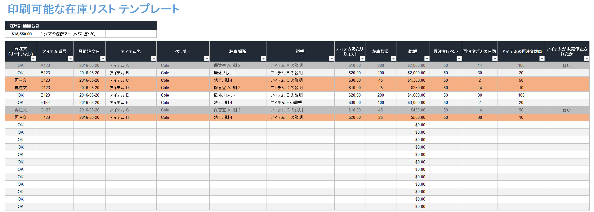 エクセルで使える在庫管理表テンプレート無料ダウンロード＆使い方 – 経営支援クラウド 「スーツアップ」