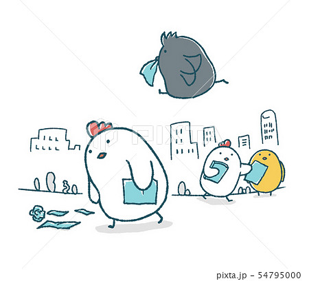 ティッシュ配りをする男性1のイラスト素材89319252- PIXTA