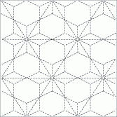 和柄プリント鯉口シャツ 麻の葉紺 祭用品専門店浅草絆纒屋ネットショップ