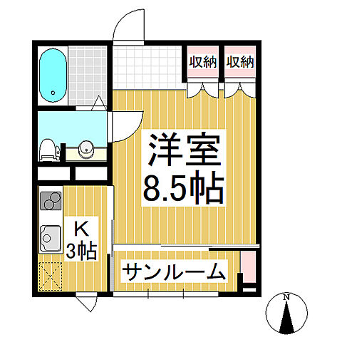 ホームズ】ピアチェーレ[1K/2階/34.76㎡]。賃貸アパート住宅情報