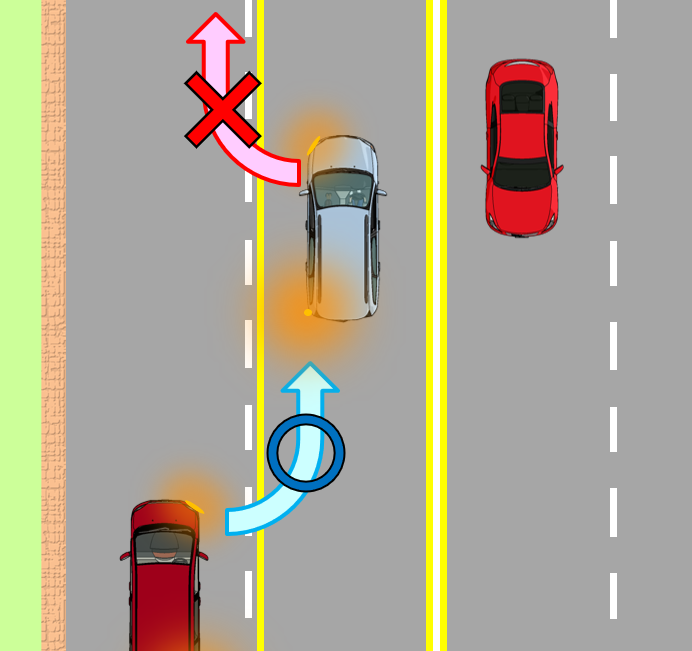 原付バイクを追い越す際、はみ出し禁止？風の方向次第