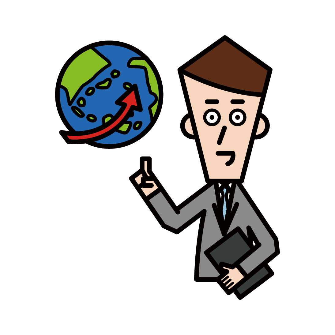 いいねする男性営業マン素材堂