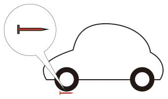 タイヤに釘が刺さったままだと危険！対処方法や修理費用を解説！楽天Carマガジンクルマの維持費をお得にする情報をご紹介