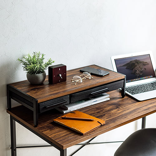 モニター台 卓上 USB Type-C コンセント パソコン台 机上 幅56cm 奥行24cm 白 黒 キーボード 収納 台 机上台 机上ラックモニター下収納 おしゃれ 100-MR188BW