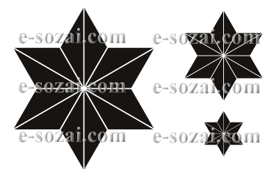 麻の葉 あさのは家紋の描き方005＠夏貸文庫