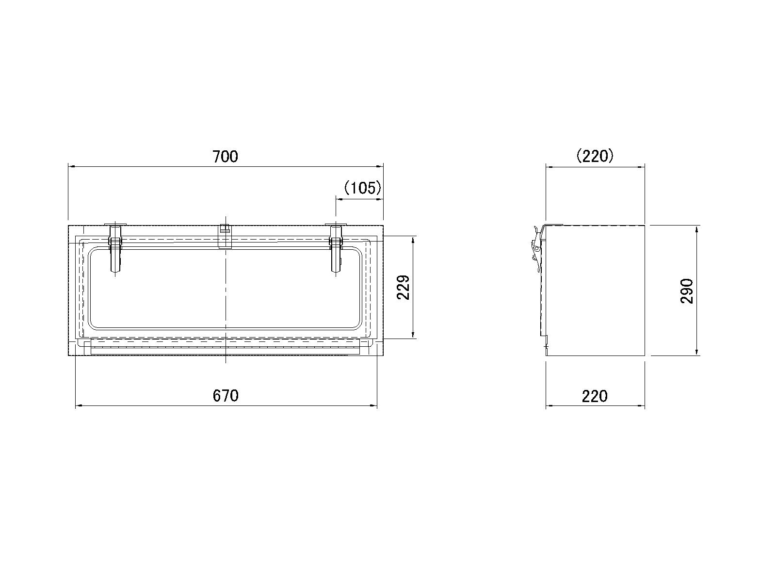 やりくり蓋式シャビーな大工の道具箱風 数量限定品 試作品