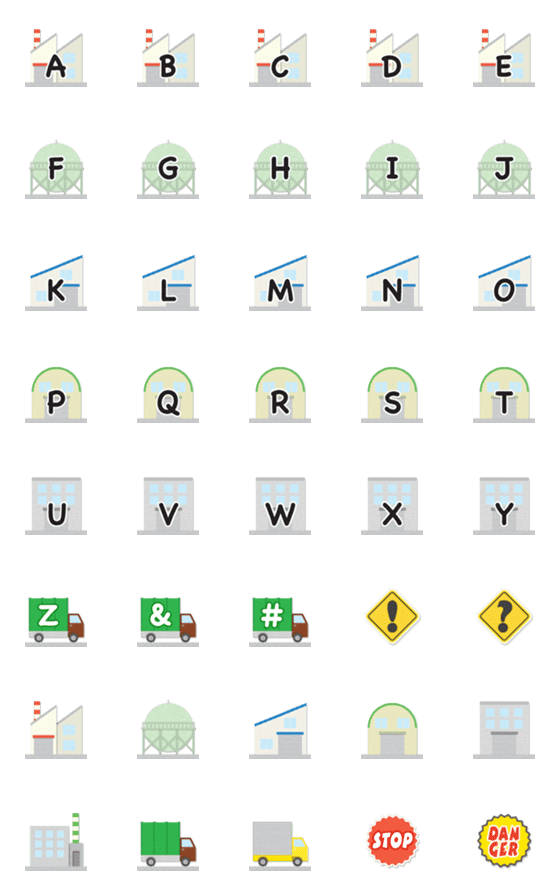 工場勤務 顔文字 絵文字2 ゆうゆう - LINE絵文字LINE STORE