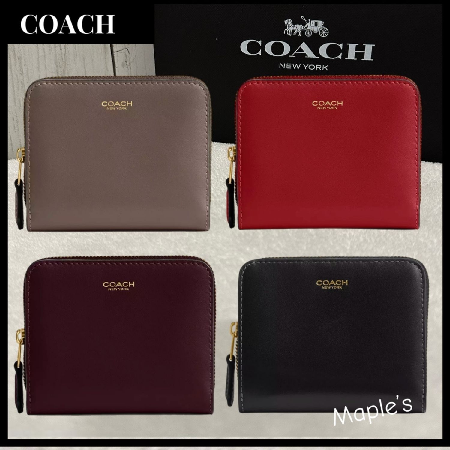 COACH 財布 レディース ニューヨーク ビルフォールド ウォレット マリン