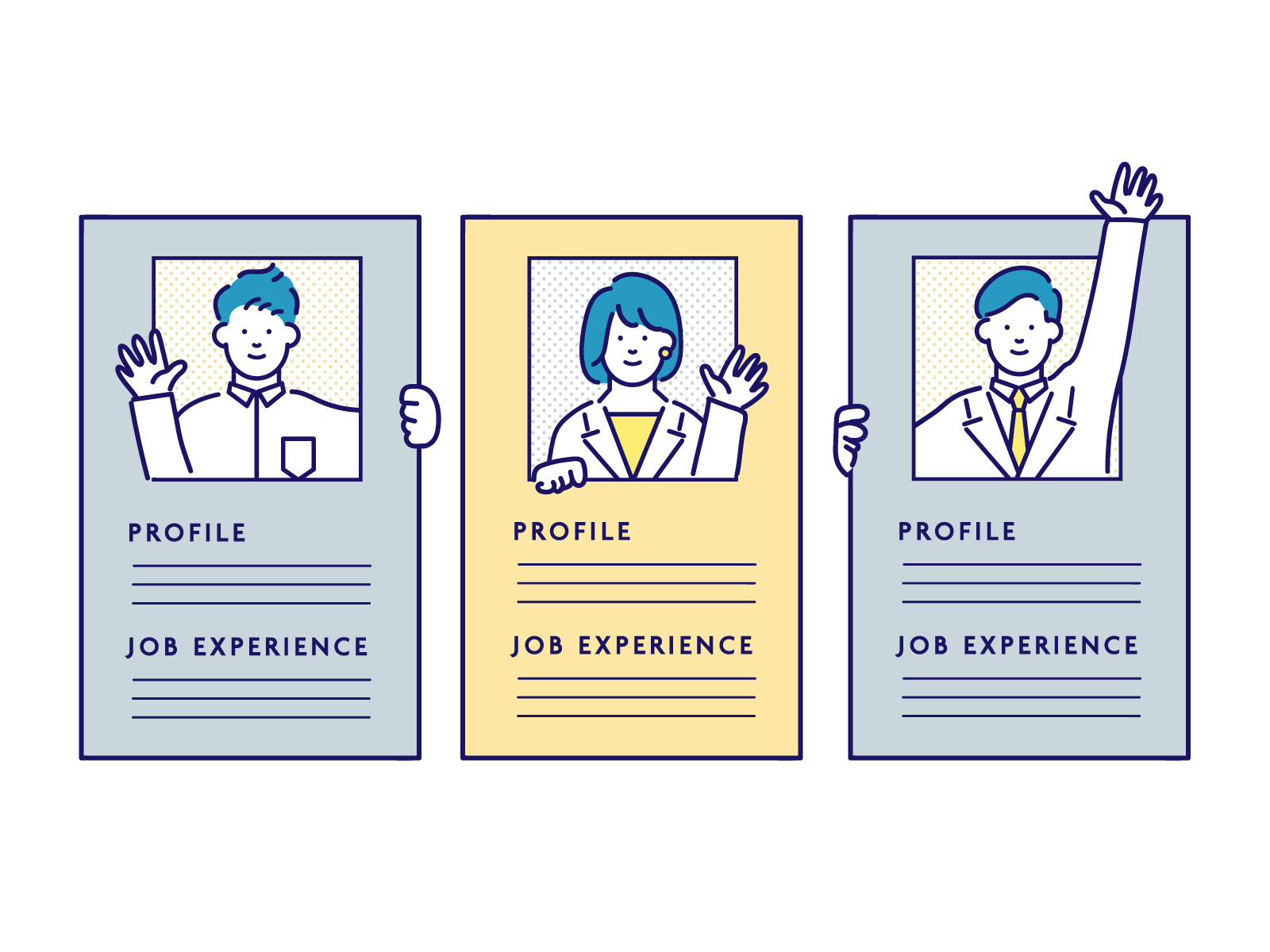 矢印で押すエントリーのアイコンフリー素材・テンプレート採用デザイン