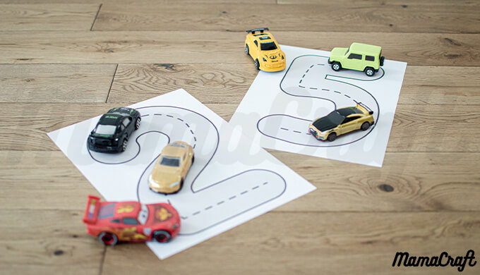 印刷無料☆ミニカーで遊ぼう！ミニカーマップ コインパーキングKIDSCOCO キッズココ