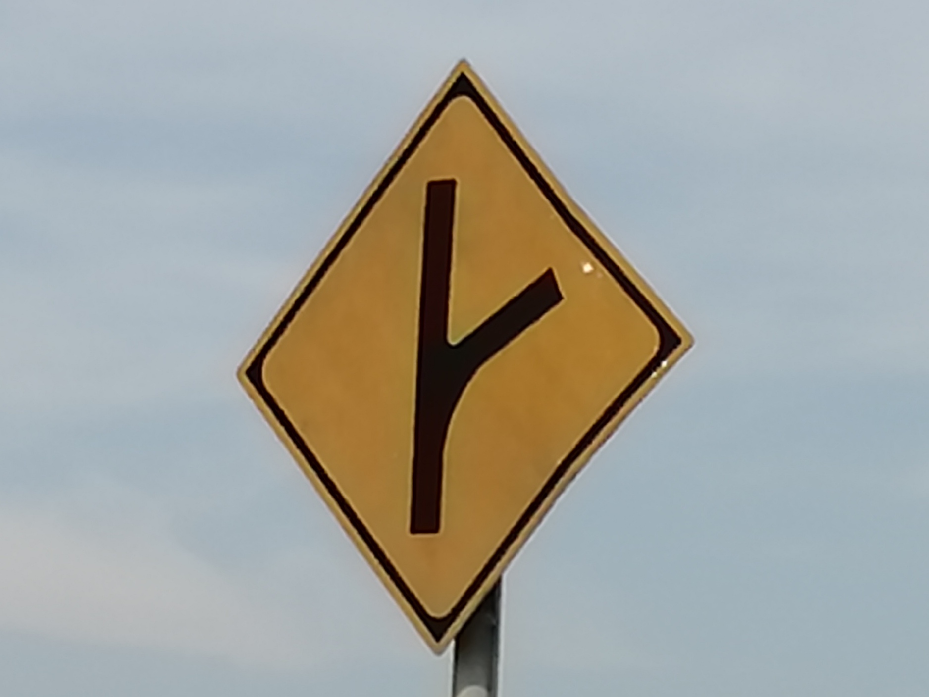 警告標識 合流交通あり アルミ 一辺 450894-44- 安全用品・工事看板通販のサインモール