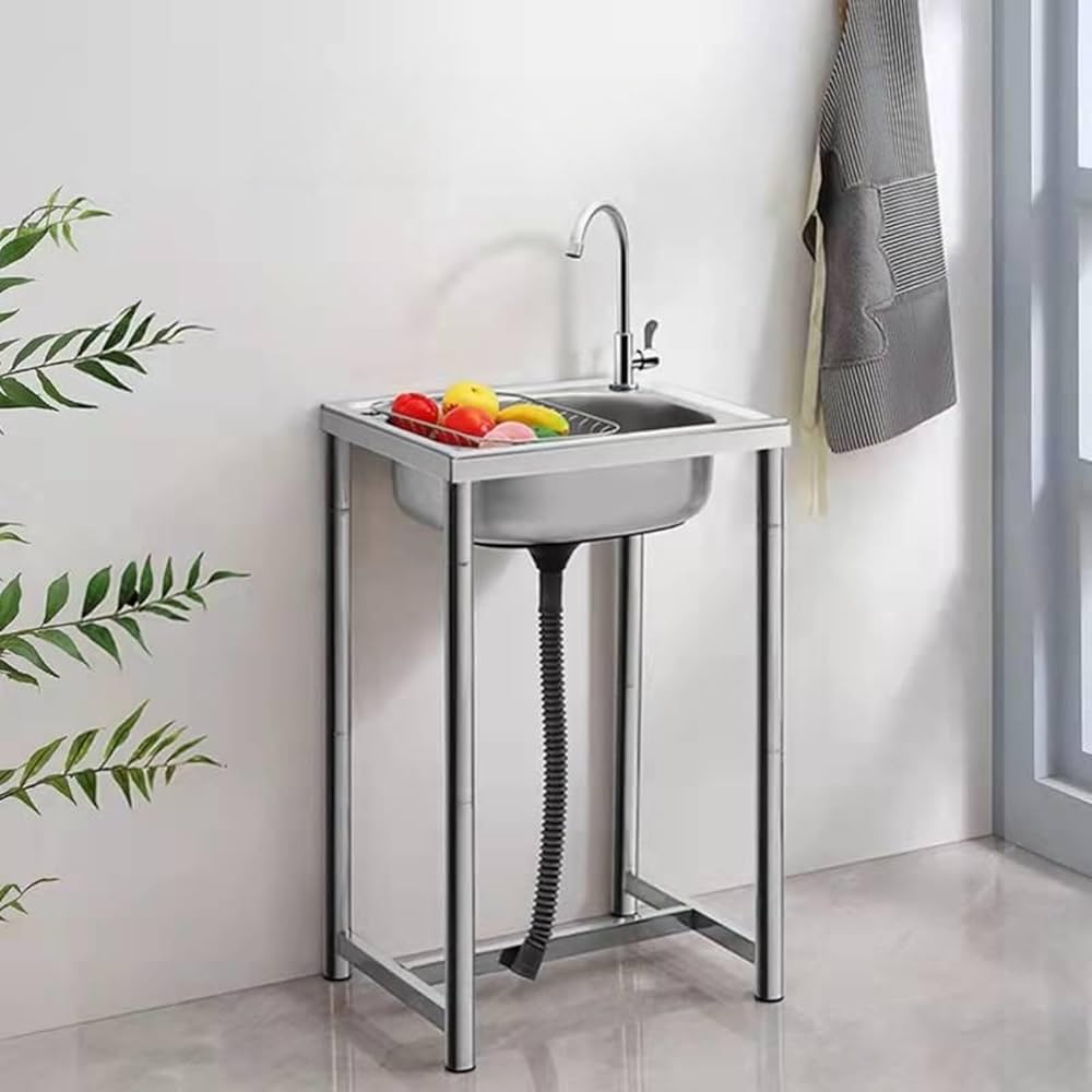 楽天市場 シンク 流し台 のみ ステンレス 深型 洗い物 洗い場 ステンレス製 小型 工事不要 簡易 応急 流し コンパクト 簡単設置 軽量 深型シンク蛇口 キッチン 水回り 簡易シンク 小さい ガーデンシンク BBQ アウトドア DIY 車 車庫 : ショップワールド