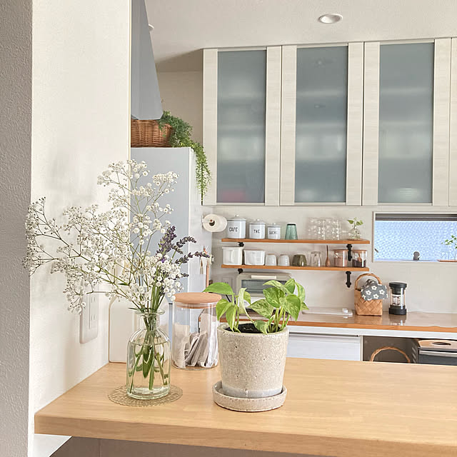 品□収納物を考えたキッチンカウンター 幅117.5cm 天板ステンレス・コンセント２口