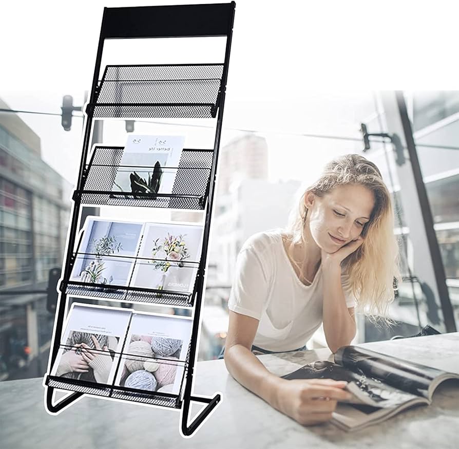 カタログスタンド 5段 パンフレットスタンド カタログラック マガジンラック ブックスタンド キャスター付き サンプルブック 病院 店舗 施設ディスプレイ MKS-5 LOOKIT オフィス家具 インテリア 収納家具