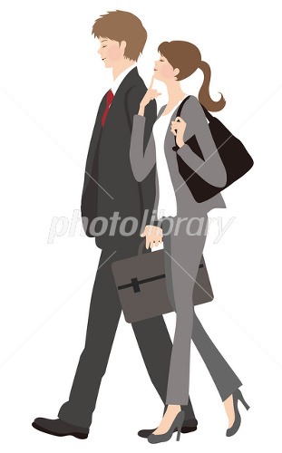 午前のビジネスマンのメンズファッションイラスト - 24 7 SCENE A Day Morning to PastNoon