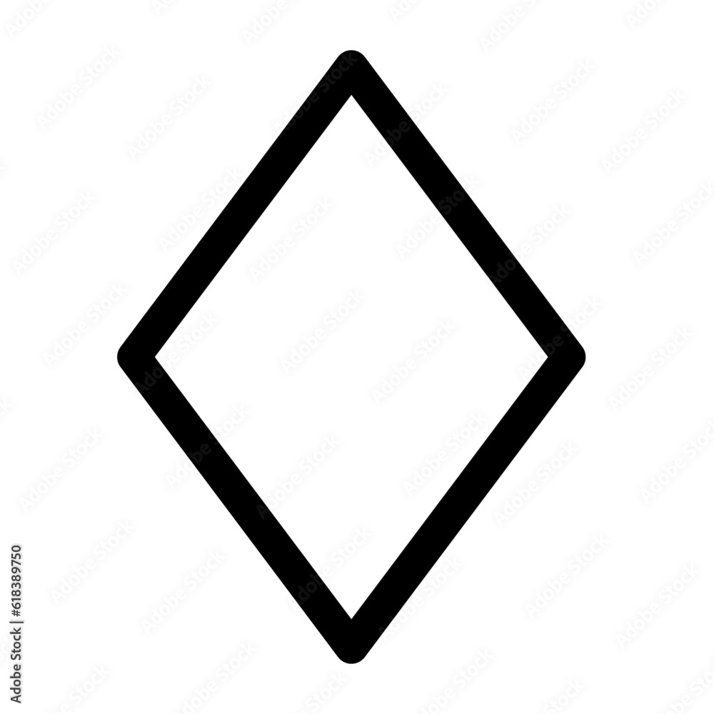 ダイヤの柄のイラスト モノクロ アイコン トランプ の Stock ベクターAdobe Stock