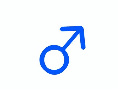 男性マーク：イラスト無料