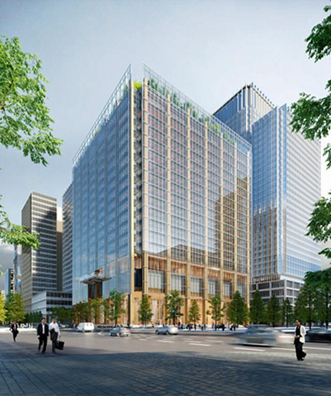 建て替え工事中の、「東京海上日動ビル本館・新館」の様子 2024年2月下旬撮影 - 再開発調査兵団