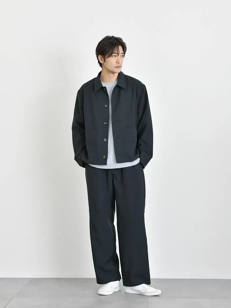 ネイビー スラックス ネイビーシャツ×ネイビースラックス biz16-17aw_1951ビジネス・オフィス・スマートカジュアル専門通販