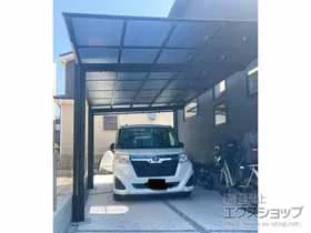 尾張旭市 積水ハウス 新築外構工事 グランフローア5.4ｍ×5.4ｍ、宅配ボックス付機能門柱フレムス 補助手すり エトランポＳ外構・エクステリアなら尾張旭市の夢工房へ