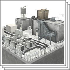 ビルの屋上の室外機の写真素材219399545- イメージマート