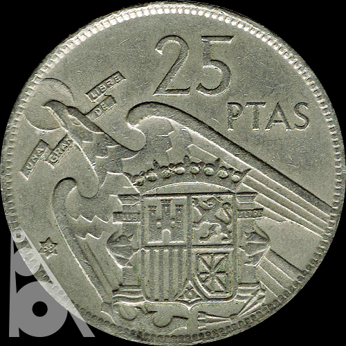 フランシスコ・フランコ1ペセタ硬貨スペインコレクターズショップトモリンズ24