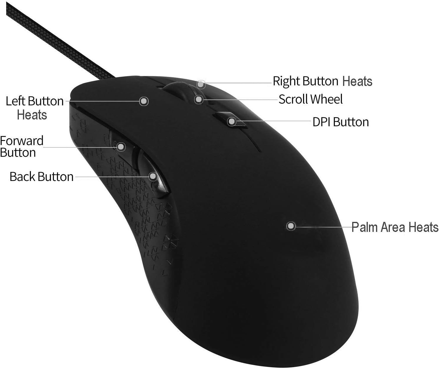 5ボタン BlueLED 静音マウス - M-BL21DBSRD