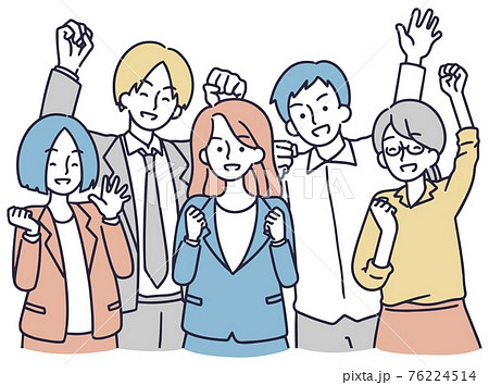 シンプルイラスト無料ビジネス 男性 女性 人差し指イラストダウンロード