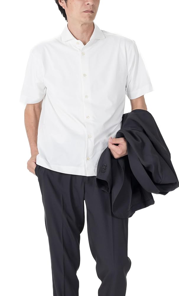 半袖 ニット ポロシャツ ノーアイロン プルオーバー メンズ ボタンダウン カッタウェイ 台衿付 ストレッチ 通気性 ENVY 吸水速乾 遮熱 夏清涼 クールビズ ビジネス カジュアル スポーツ オシャレ プレゼント ギフト 誕生日 父の日 ワイシャツ 紳士服通販 メンズスーツ