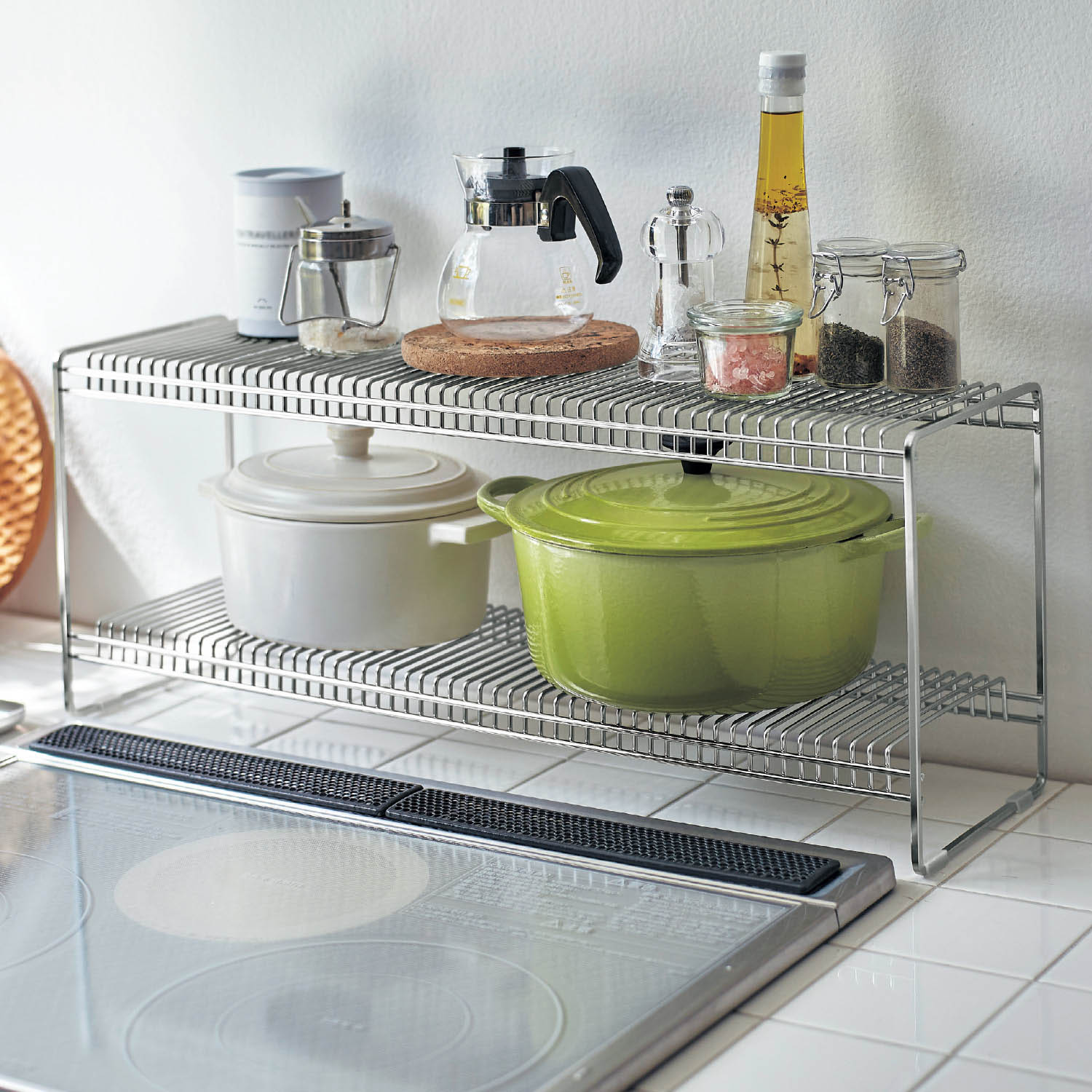 Amazonコンロ奥隙間ラック ステンレスレンジカバー・ガード オンライン通販